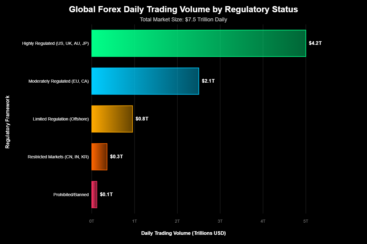 O forex é legal em todos os países do mundo